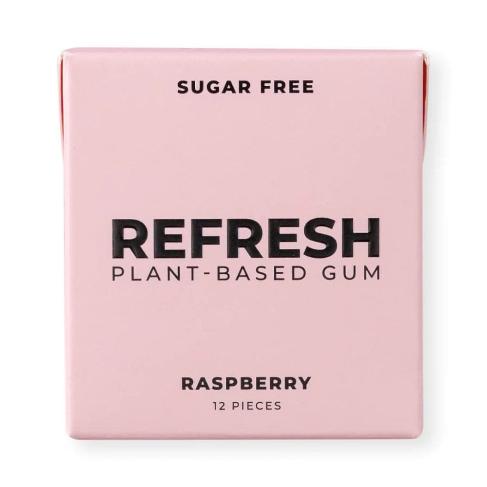 Refresh Gum - Raspberry Sugar Free Chewing Gum 12 PC - Pack of 12