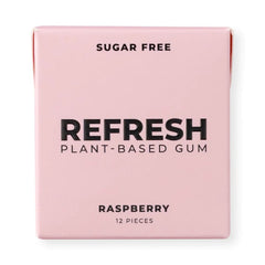 Refresh Gum - Raspberry Sugar Free Chewing Gum 12 PC - Pack of 12