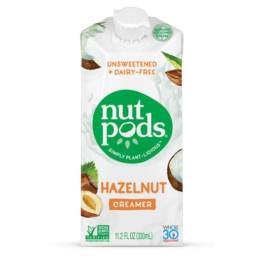 Nutpods - Unsweetened Dairy-Free Creamer Hazelnut 11.2 FO - Pack of 12