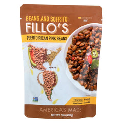 Fillo's Beans and Sofrito Puerto Rican Pink Beans 10 Oz
 | Pack of 6 - PlantX US