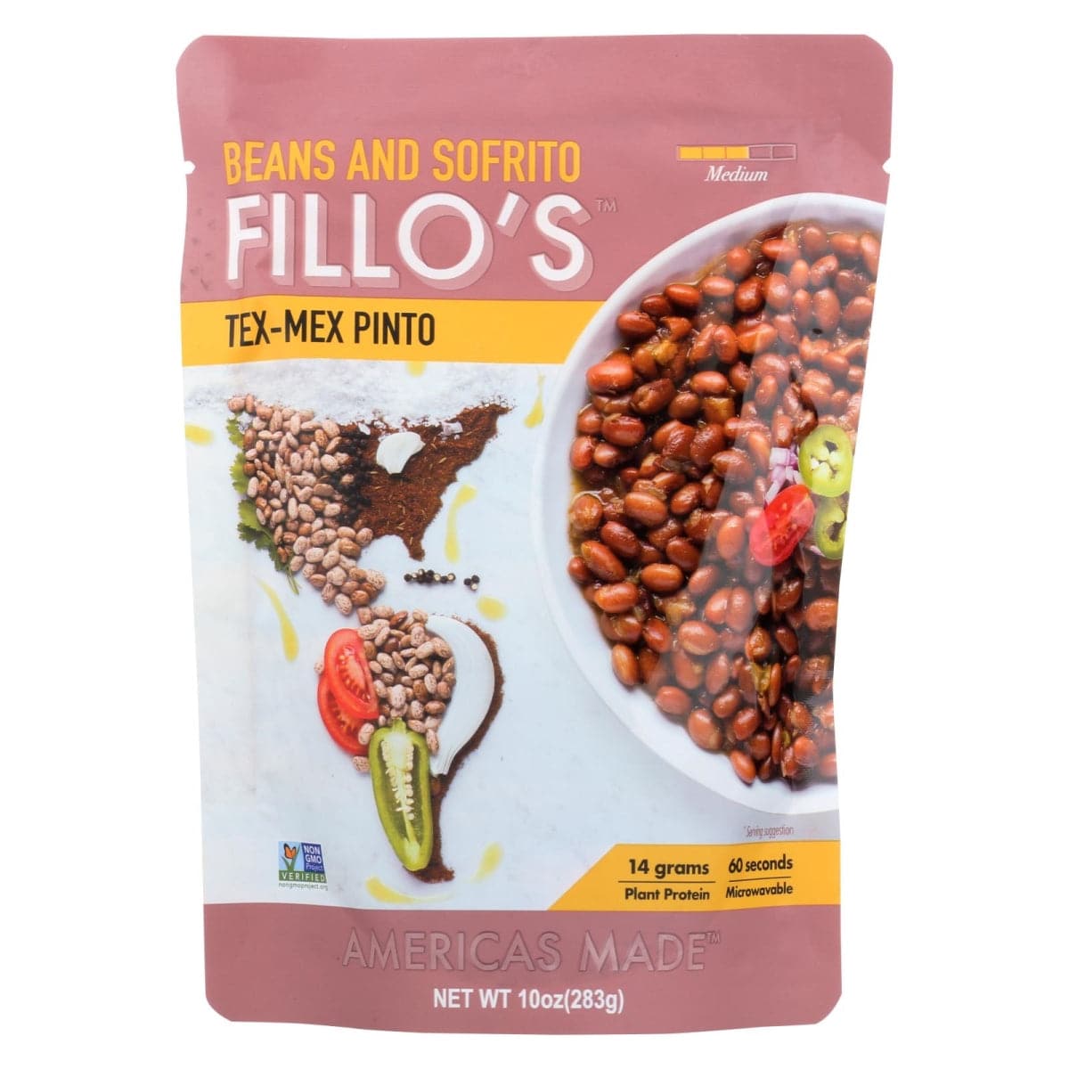 Fillo's Beans and Sofrito Tex-Mex Pinto 10 Oz
 | Pack of 6 - PlantX US