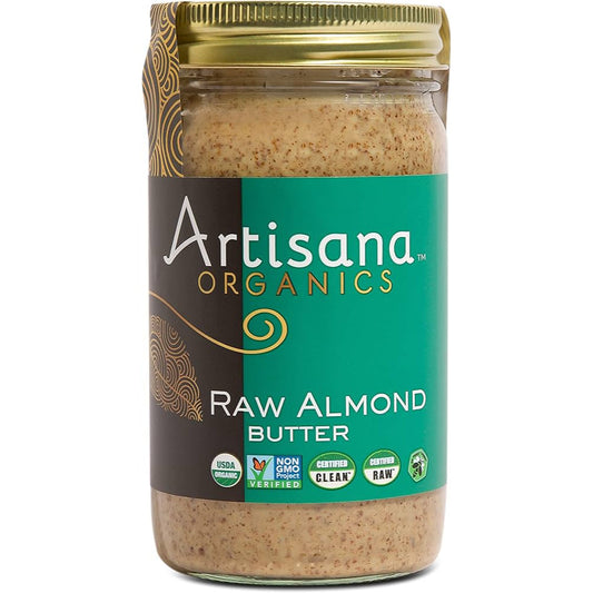ARTISANA - Raw Organic Almond Nut Butter 14OZ ( Pack of 6)