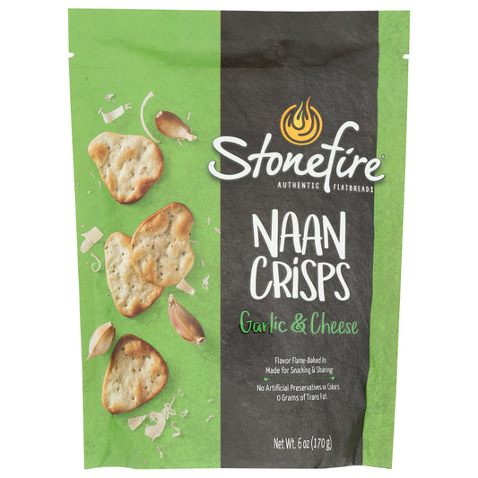 STONEFIRE - Parmesan Garlic Naan Crisps Stonefire 6OZ ( Pack of 12)