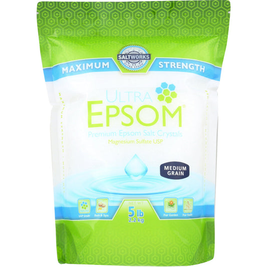 SALTWORKS - Salt Epsom Medium Grain 5lb 1BG ( Pack of 1)