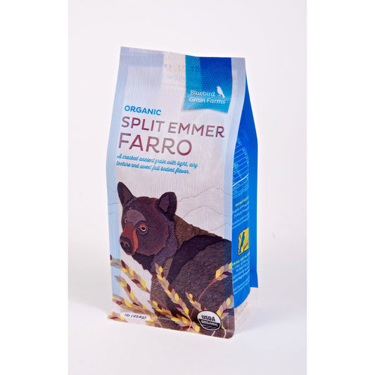BLUEBIRD - Organic Farro Split Emmer 1LB ( Pack of 6)