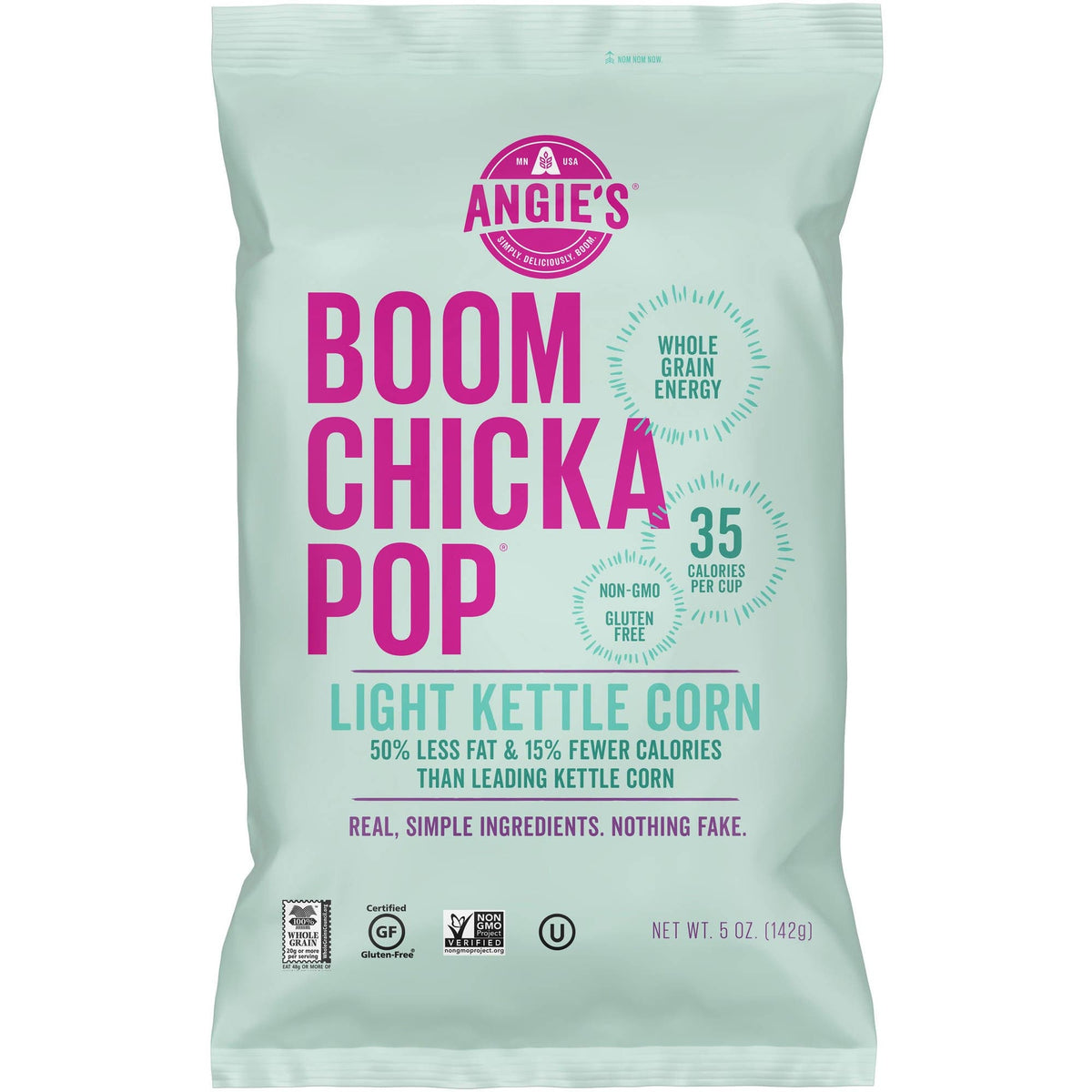 Angies Boom Chicka Pop - Light Kettle Corn Popcorn, 5oz | Pack of 12 - PlantX US