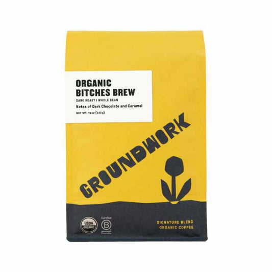 GROUNDWORK COFF - Bitches Brew Organic Coffee 12OZ ( Pack of 6)