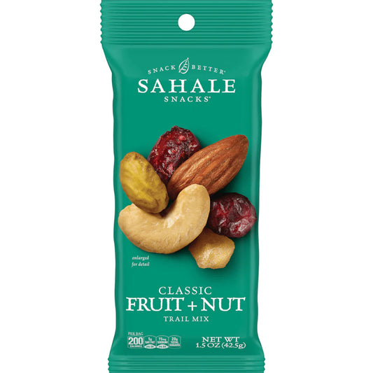 SAHALE SNACKS - Classic Fruit and Nut Trail Mix 1.5OZ ( Pack of 9)