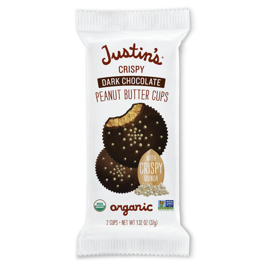 JUSTINS - Dark Chocolate Peanut Butter Cups 1.4OZ ( Pack of 12)