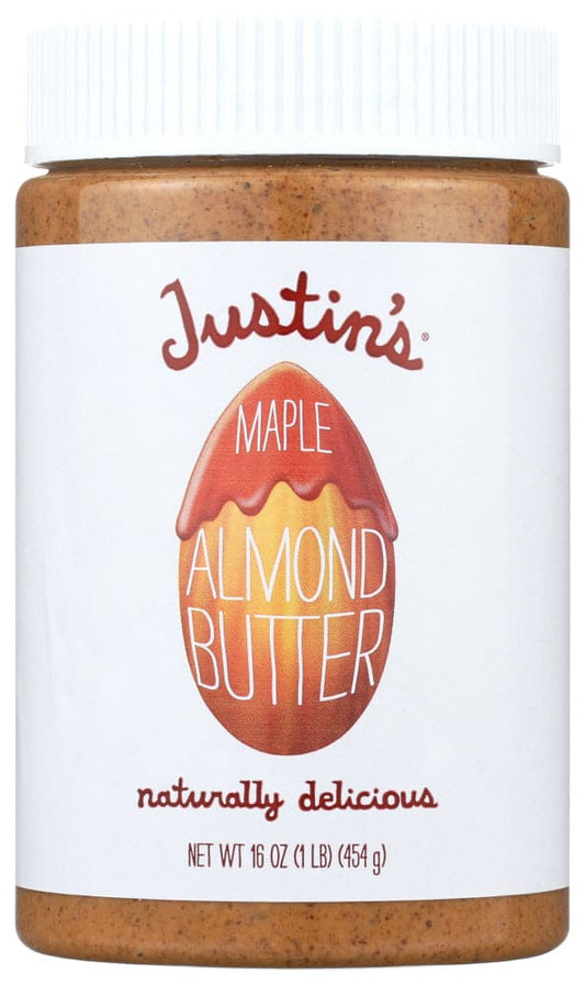 Justin's Natural Maple Almond Butter - 16 Oz
 | Pack of 6 - PlantX US