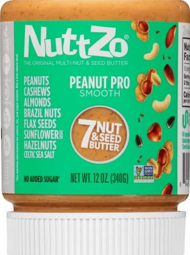 NuttZo Peanut Pro Smooth, 12 oz
 | Pack of 6 - PlantX US