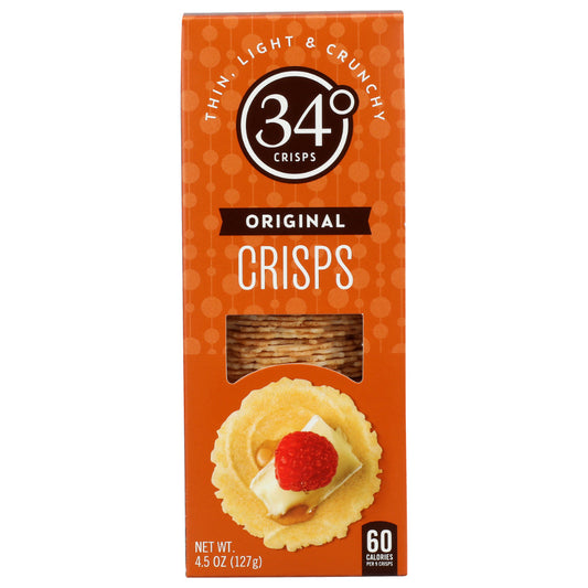 34 DEGREES - Natural Crispbread 4.5OZ ( Pack of 12)