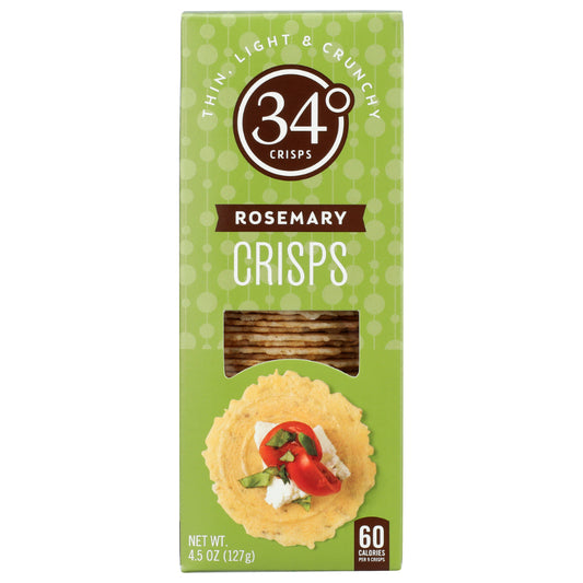 34 DEGREES - Rosemary Crispbread 4.5OZ ( Pack of 12)