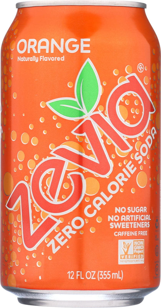 Zevia Natural Orange Diet Soda (6x12 Oz)
 | Pack of 4 - PlantX US