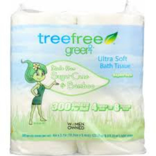 GREEN2 - Tree Free Bathroom Tissue 2 Ply 300 Sheets 4PC ( Pack of 24)