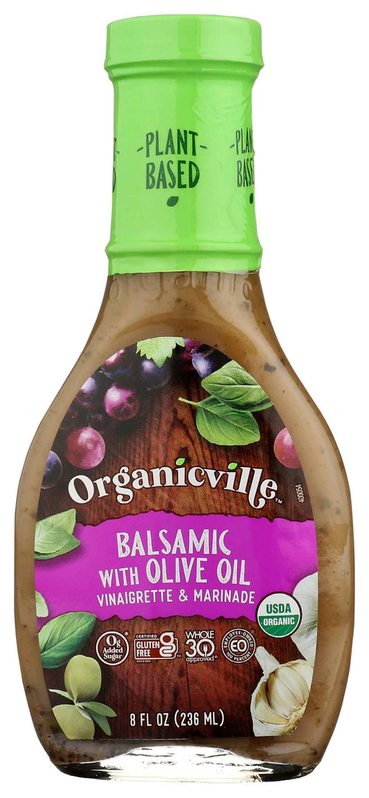 Organicvill Organic Olive Oil & Balsamic Vinaigrette 8oz | Pack of 6 - PlantX US