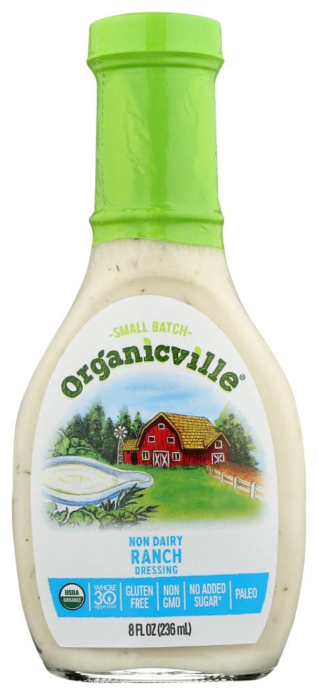 Organicville Organic Non Dairy Ranch Vinaigrette, 8 oz
 | Pack of 6 - PlantX US