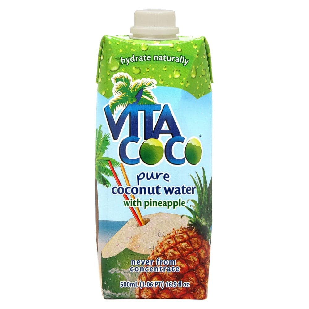 Vita Coco Pure Coconut Water with Pineapple, 17 oz
 | Pack of 12 - PlantX US