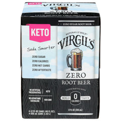 Virgil's - Zero Sugar Rootbeer 4pk 48 FO - (Pack of 6)