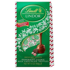 LINDT - CHOCOLATE LINDOR WIHTE PEPPERMENT BAG 8.5OZ ( Pack of 12)