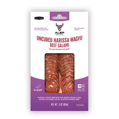 ALEF SAUSAGE SALAMI HARSSA WAGYU SLCD 3 OZ - Pack of 10