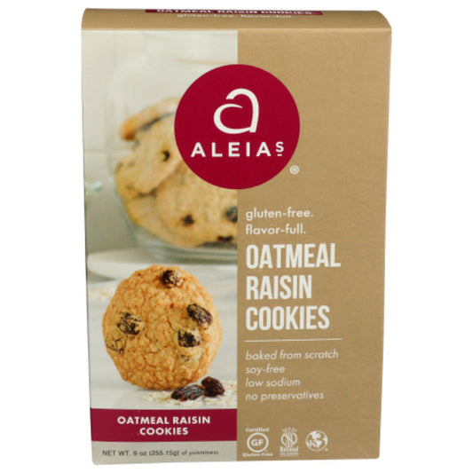 ALEIAS COOKIES OATMEAL RAISIN 9 OZ - Pack of 6