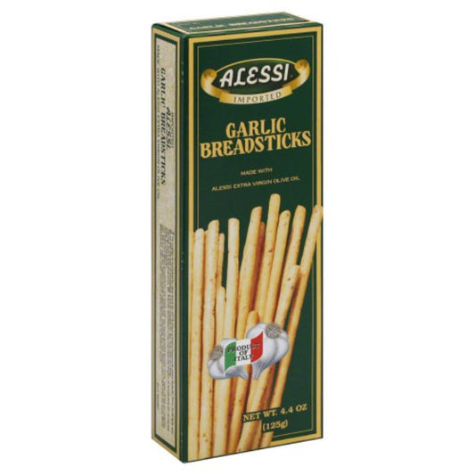 ALESSI BREADSTICK THIN GARLIC 4.4 OZ - Pack of 12