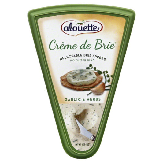 ALOUETTE CHEESE CREME DE BRIE HERB 6.5 OZ - Pack of 6