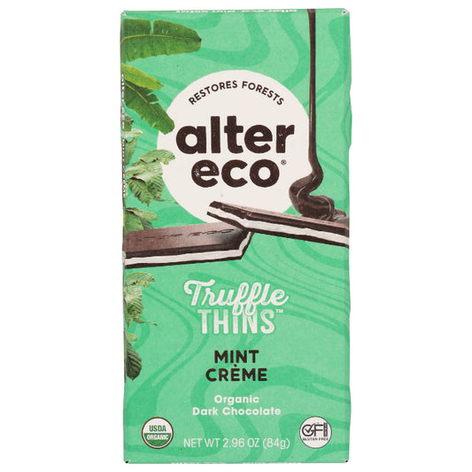 ALTER ECO CHOC BAR TRUFFLE MINT 2.96 OZ - Pack of 12