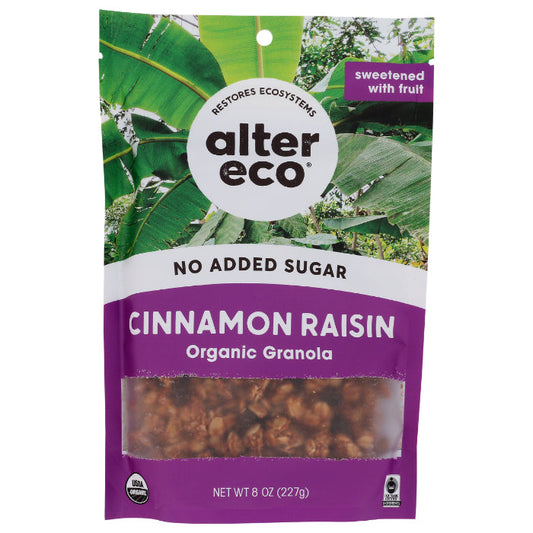 ALTER ECO GRANOLA CINNAMON RAISIN 8 OZ - Pack of 6