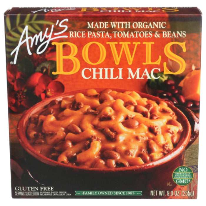 AMYS BOWL CHILI RCE MAC N ORG 9 OZ - Pack of 12