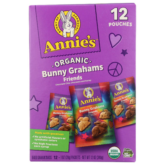 ANNIES HOMEGROWN CRCKR BNNY FRND SNK PK 12 12 OZ - Pack of 4