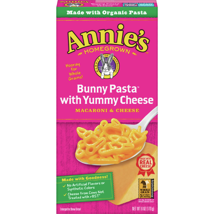 ANNIES HOMEGROWN MAC & CHS BUNNY 6 OZ - Pack of 12