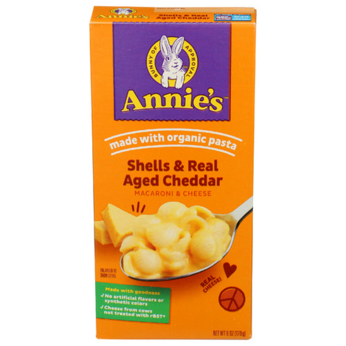 ANNIES HOMEGROWN MAC & CHS SHELL WSCNSN CHDR 6 OZ - Pack of 12