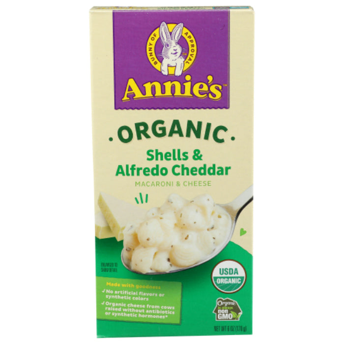 ANNIES HOMEGROWN MAC & CHS SHELL & ALFREDO 6 OZ - Pack of 12