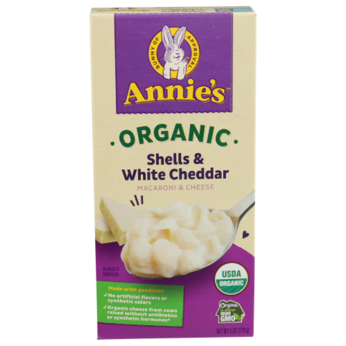 ANNIES HOMEGROWN MAC&CHS SHL WHTCHDR ORG 6 OZ - Pack of 12