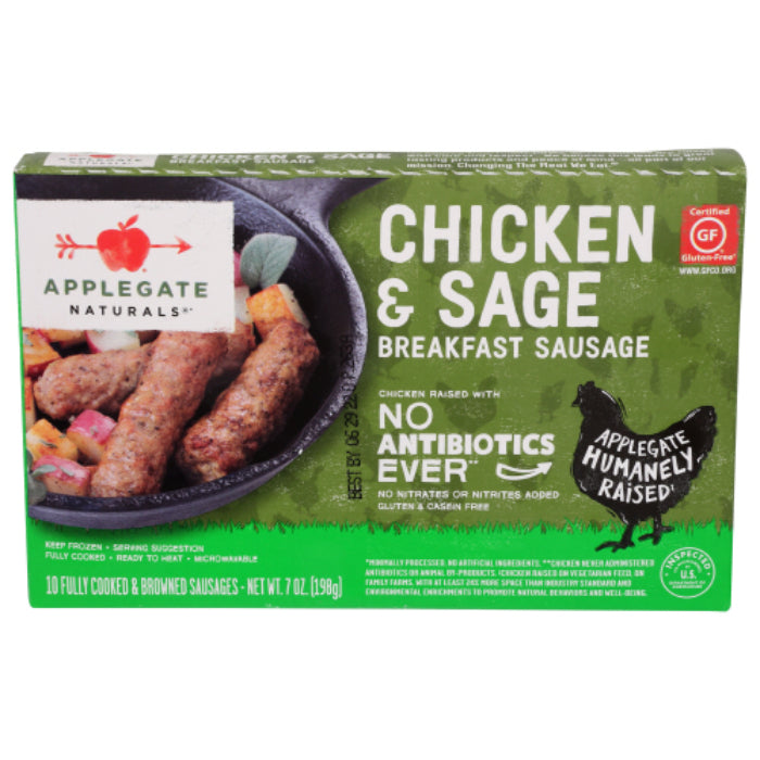 APPLEGATE SAUSAGE BRKFST CHKN&SAGE 7 OZ - Pack of 12