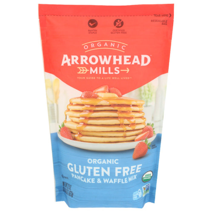 ARROWHEAD MILLS MIX PANCAKE GF ORGANIC 22 OZ - Pack of 6