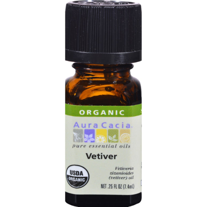 AURA CACIA ESS OIL ORG VETIVER 0.25 OZ - Pack of 1