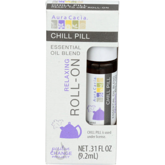 AURA CACIA OIL ESSENT ROLL CHILL PILL 0.31 FO - Pack of 4