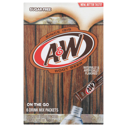 A&W PWDR MIX ROOT BEER 6PC 0.53 OZ - Pack of 12