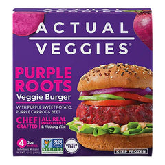 Actual Veggies - Purple Roots Veggie Burger, 12oz