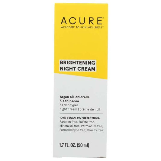 Acure - Brightening Night Cream, 1.7 fl oz - front