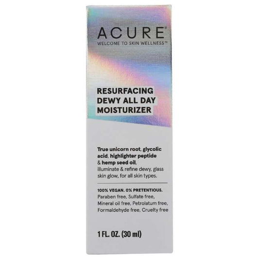 Acure - Resurfacing Dewy All Day Moisturizer, 1 fl oz - front