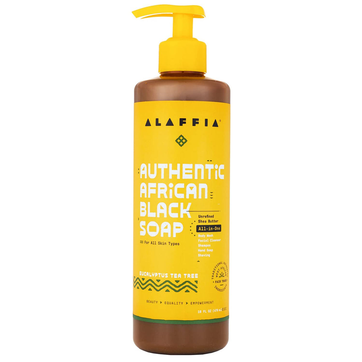 Alaffia - Authentic African Black Soap, Eucalyptus Tea Tree, 16 oz