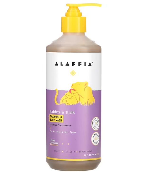 Alaffia - Baby & Kids Lemon Lavender Bubble Bath, 32 Fl OZ