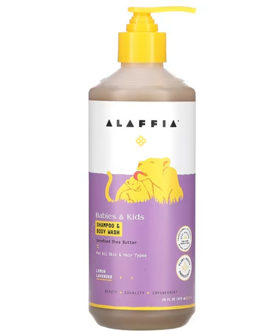 Alaffia - Baby & Kids Lemon Lavender Bubble Bath, 32 Fl OZ