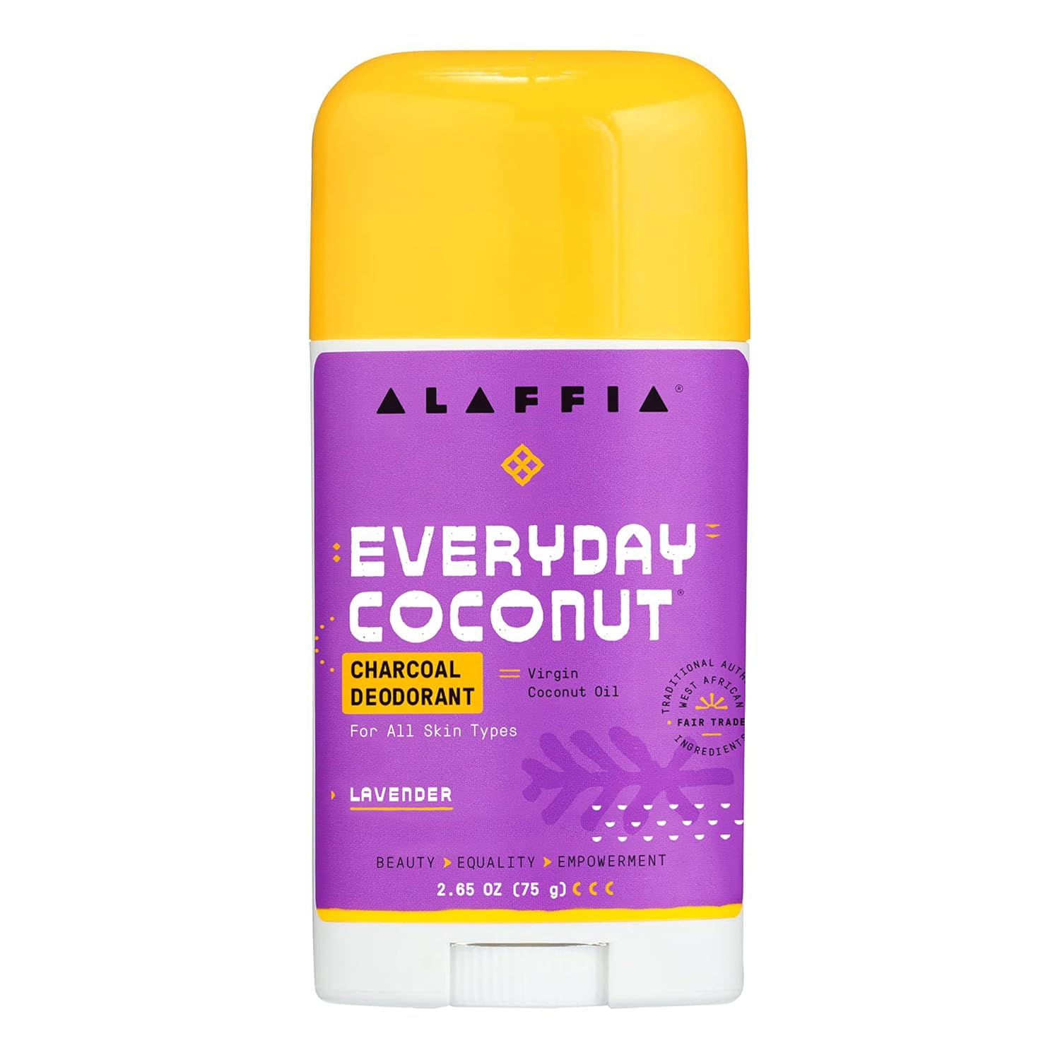 Alaffia - Everyday Coconut Charcoal Deodorant Lavender, 2.65oz