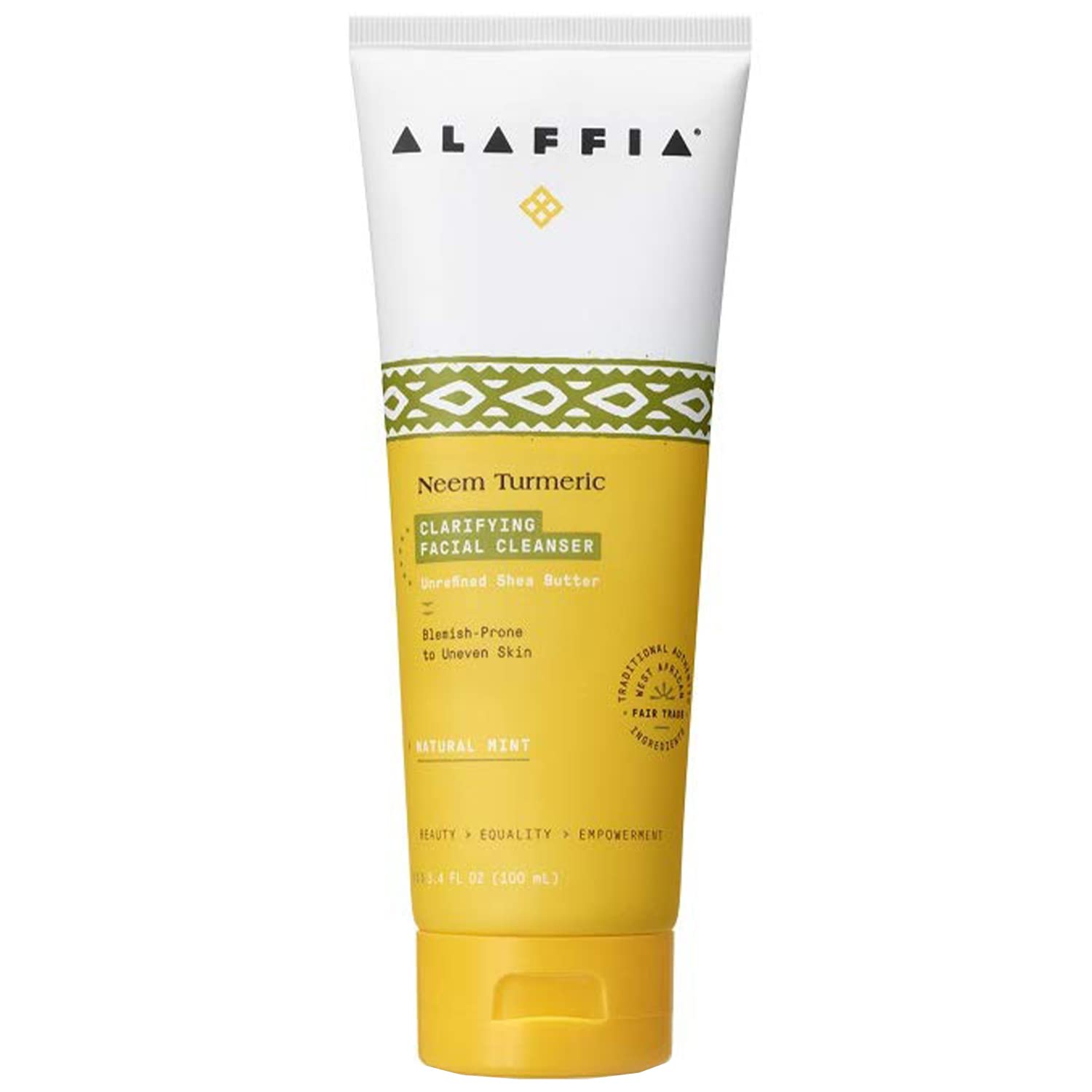 Alaffia - Facial Cleanser Clarifying Neem Turmeric, 3.4 Fl Oz