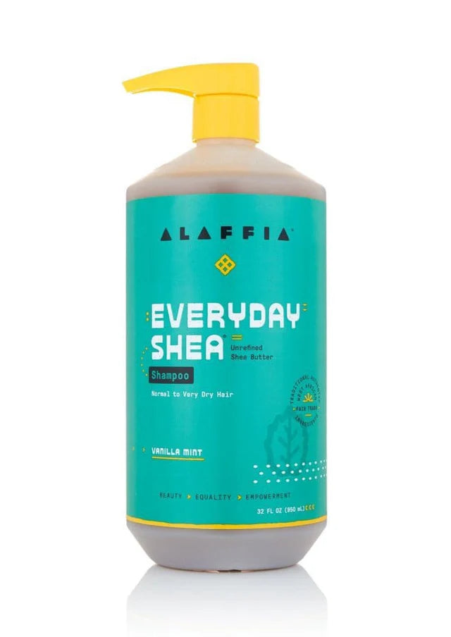 Alaffia - Shampoo Unrefined Shea Butter - Vanilla Mint, 32 Fl Oz